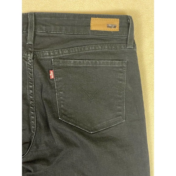 Levi's Demi‎ Curve Skinny Leg Womens 10/30 Black Mid Rise Cotton Blend Pockets - Picture 11 of 13